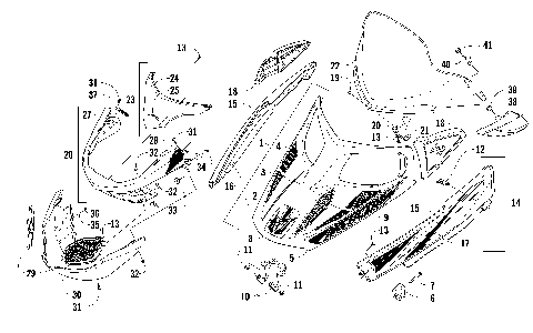 HOOD, WINDSHIELD, AND FRONT BUMPER ASSEMBLY [90243]
