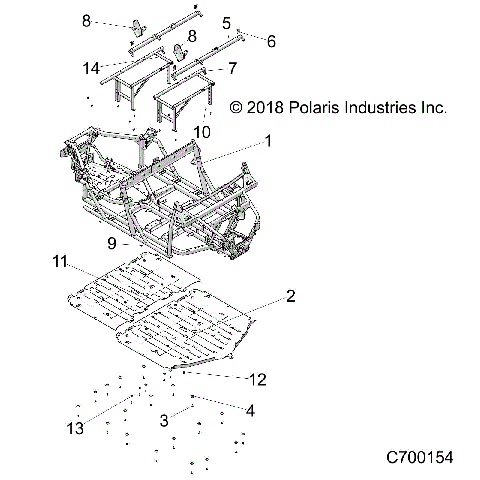 CHASSIS, MAIN FRAME AND SKID PLATES - R21RSB99AZ/BZ (C700154)