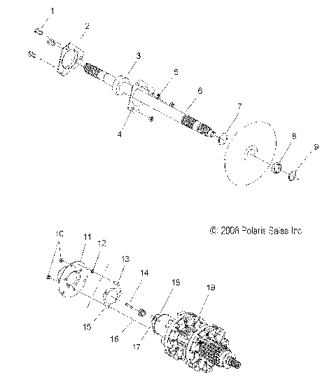 DRIVE TRAIN, JACKSHAFT and DRIVESHAFT - S09PM7JS/JSL (49SNOWDRIVETRAIN09700RMK)