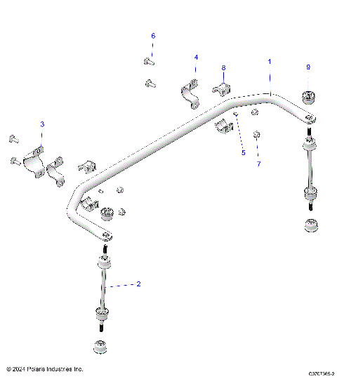 SUSPENSION, STABILIZER BAR -   (C0707365-2)