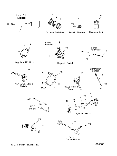 ELECTRICAL, SWITCHES, SENSORS and COMPONENTS - S16EG6 ALL OPTIONS (600165)