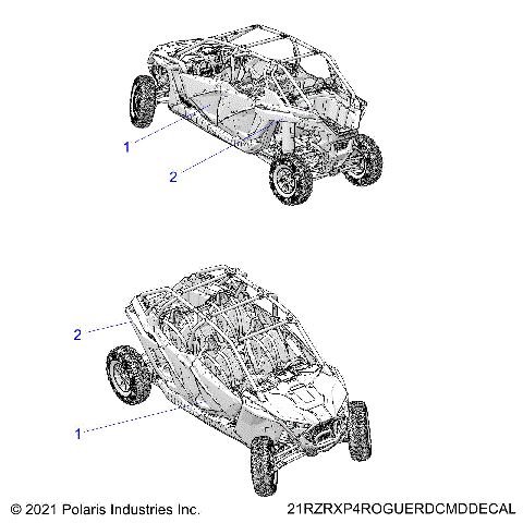 BODY, DECALS, GRAPHICS - Z21RAF92AH/BH (21RZRXP4ROGUERDCMDDECAL)