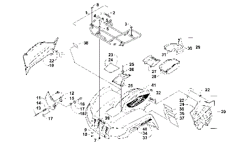 FRONT RACK, BODY PANEL, AND HEADLIGHT ASSEMBLIES [300350]
