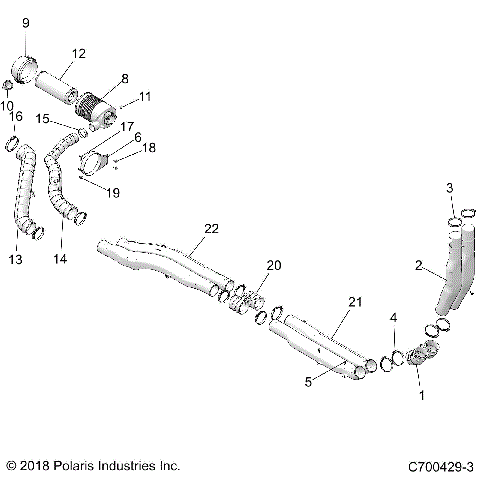 ENGINE, AIR INTAKE, FRONT - D25P4E99A4/B4/F99A4/V99A4/B4/Y99A4 (C700429-3)
