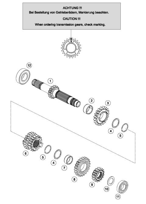 TRANSMISSION I - MAIN SHAFT        