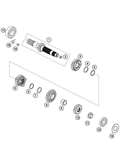 TRANSMISSION I - MAIN SHAFT        