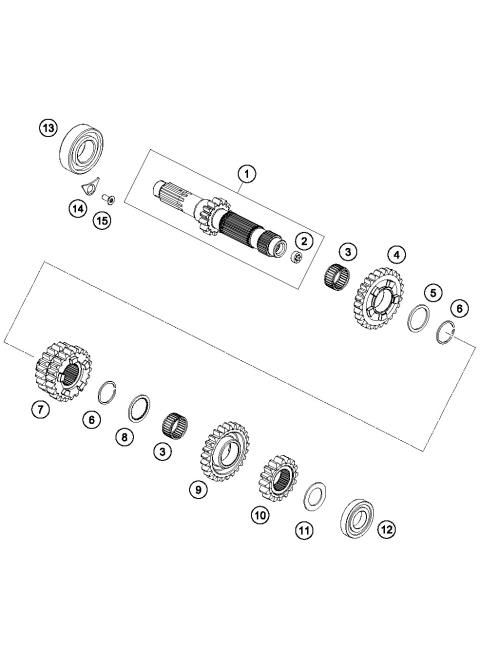 TRANSMISSION I - MAIN SHAFT        