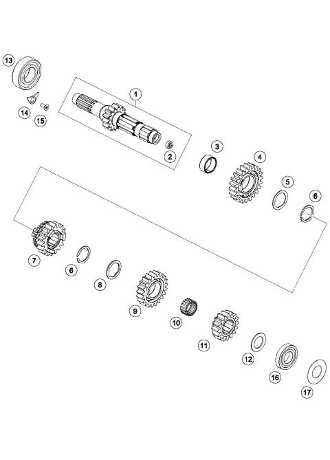 TRANSMISSION I - MAIN SHAFT        