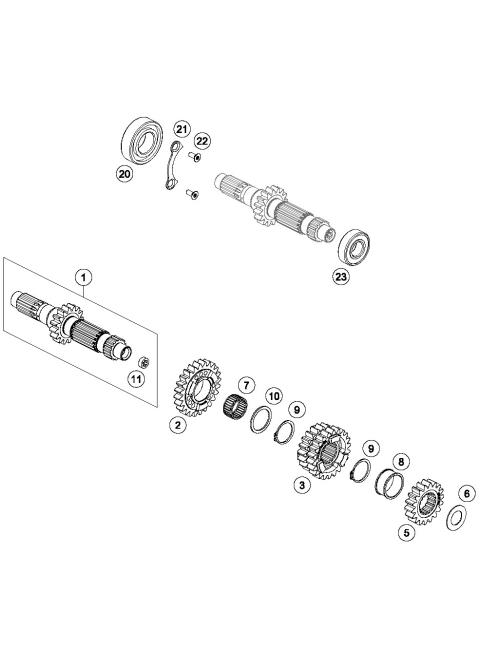 TRANSMISSION I - MAIN SHAFT        