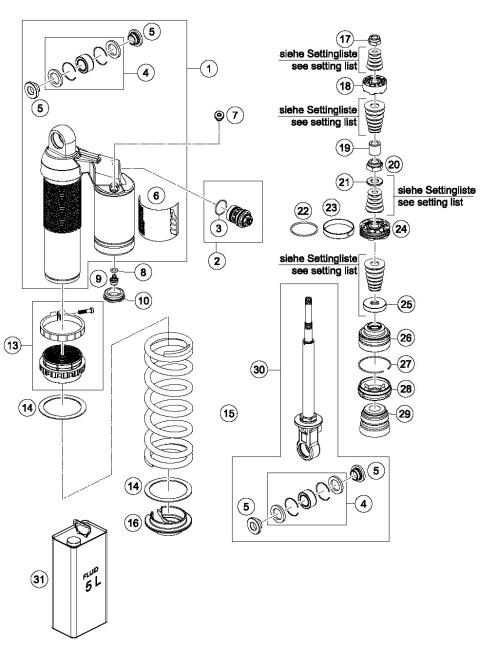 SHOCK ABSORBER DISSASSEMBLED       