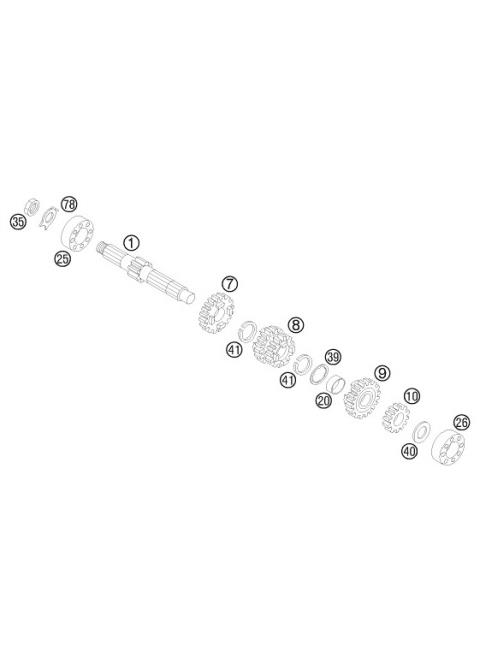 TRANSMISSION I - MAIN SHAFT        