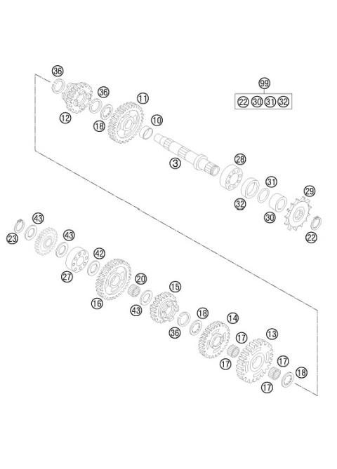 TRANSMISSION II - COUNTERSHAFT     