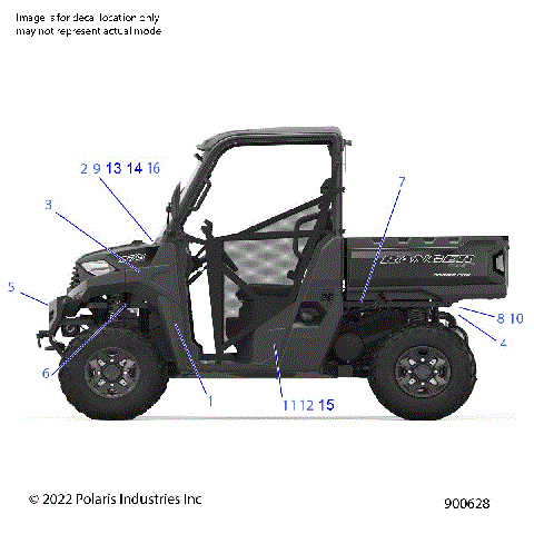 BODY, DECALS, AND COMPONENTS 3PC - R25MAE57P1 (900628-01)