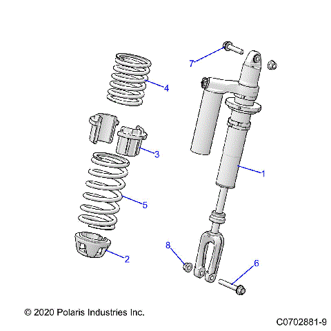 SUSPENSION, FRONT SHOCK MOUNTING - Z23RGK2KAJ/BJ (C0702881-9)