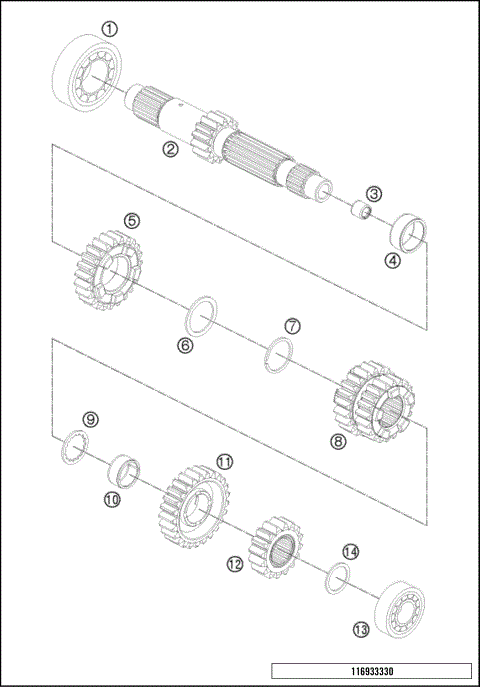 TRANSMISSION I - MAIN SHAFT