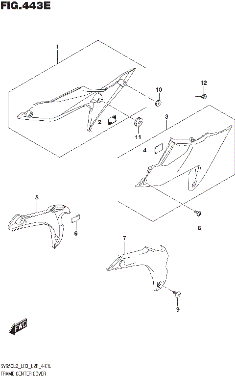 FRAME CENTER COVER (SV650XAL9 E28)
