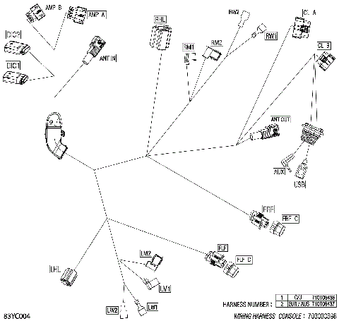 08- Electric - Console Wiring Harness - 710008437