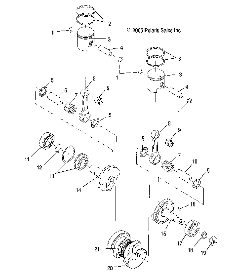 ENGINE, PISTON and CRANKSHAFT - S12SU4BEL (4997559755C08)