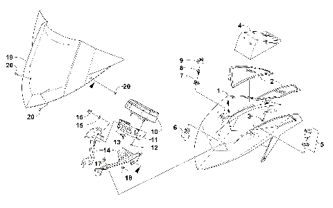 WINDSHIELD AND INSTRUMENTS ASSEMBLIES [101368]