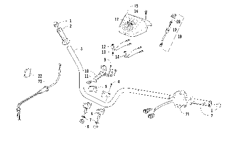 HANDLEBAR AND CONTROL ASSEMBLY [92739]