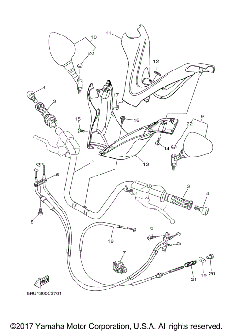 STEERING HANDLE CABLE