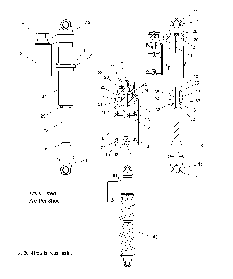 SUSPENSION, SHOCK, IFS (7044120) - S15DP8 ALL OPTIONS (49SNOWSHOCKIFS7044120)
