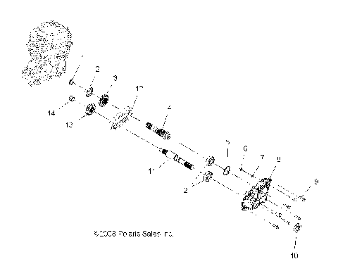 TRANSMISSION, OUTPUT SHAFT - A07MH76FA (49ATVSHAFTOUTPUT08SP800)