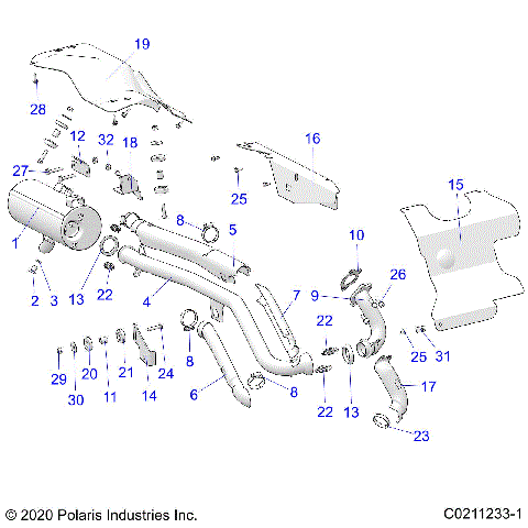 ENGINE, EXHAUST - A21SEG50A1/A5/CA1/CA5 (C0211233-1)