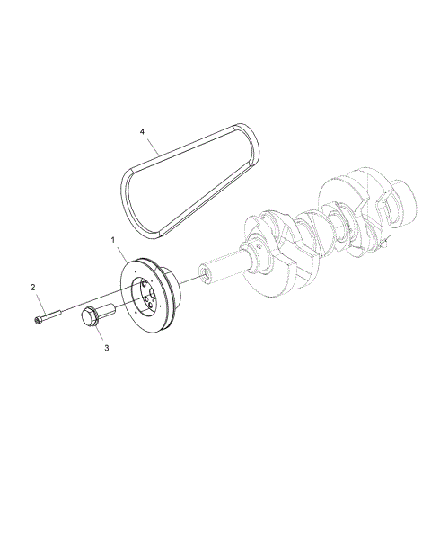 ENGINE, DRIVE PULLEY and DRIVE BELT