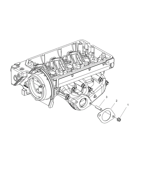 ENGINE, EXHAUST MOUNTING STUD and GASKET