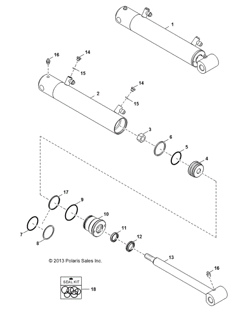 HYDRAULICS, LIFT CYLINDER