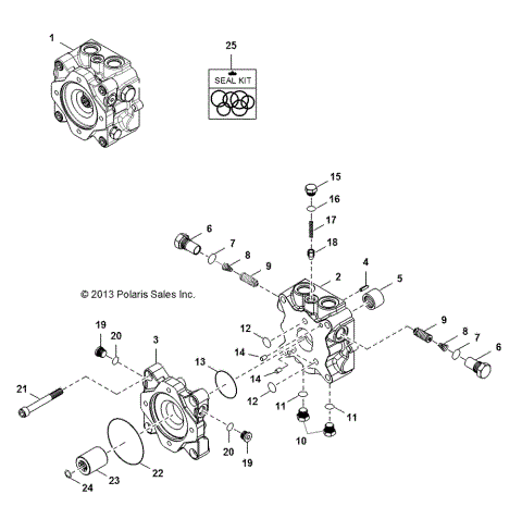 HYDRAULICS, PUMP, VALVE HOUSING