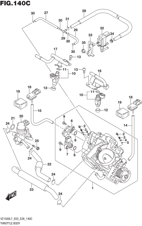 THROTTLE BODY (VZ1500L7 E33)