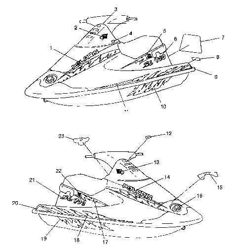 DECALS SL 900 B964291 and  Intl. SL 900 I964291 (4935583558A007)