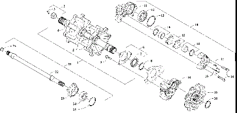 DRIVE TRAIN SHAFTS AND BRAKE ASSEMBLIES [107449]