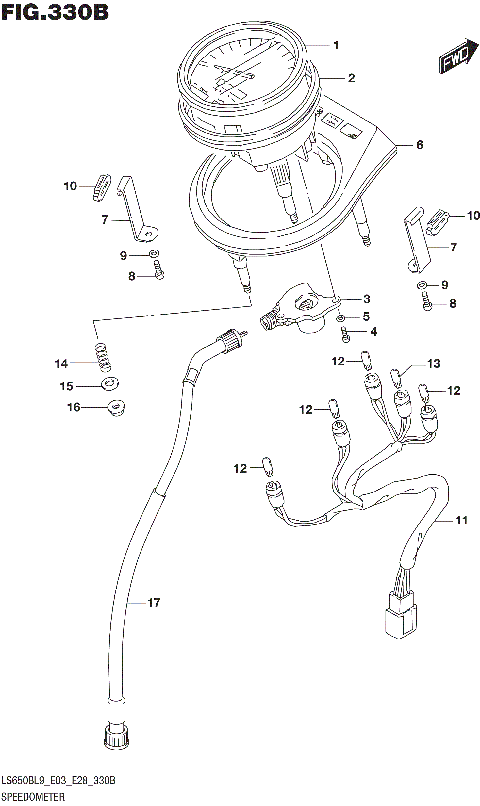 SPEEDOMETER (LS650BL9 E28)