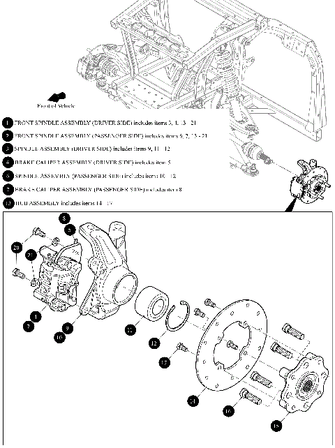 FRONT SPINDLE ASSEMBLY [302424]