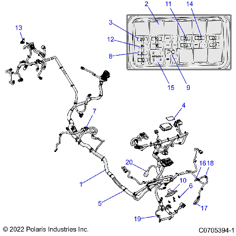 ELECTRICAL, WIRE HARNESSES, CHASSIS - R22RRM99AG (C0705394-1)