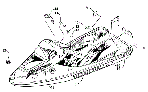 DECAL AND FOOTPAD ASSEMBLY