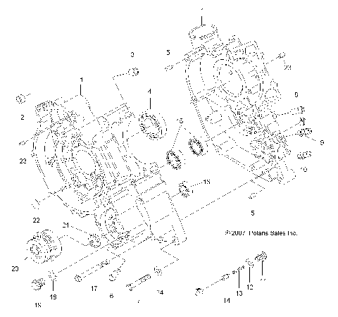 ENGINE, CRANKCASE - A08LH46AQ/AX/AZ (49ATVCRANKCASE08SP400)