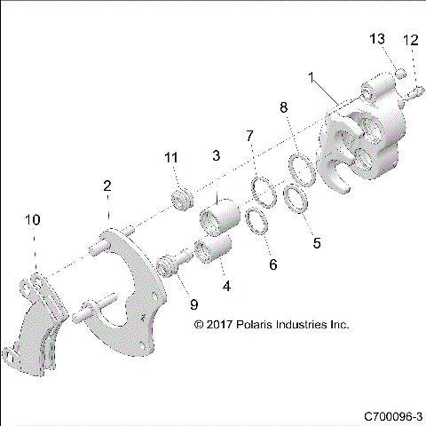 BRAKES, CALIPER REAR - Z19VGE99AK/AW/BK/BW (C700096-3)