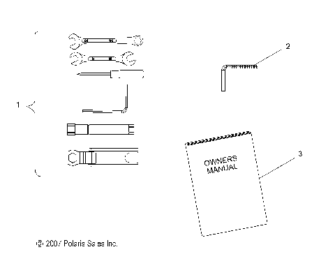 TOOLS, TOOL KIT and OWNERS MANUAL - S08PR7FS/FE (49SNOWTOOL08IQTRBO)