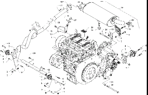 ENGINE AND EXHAUST ASSEMBLY [303081]