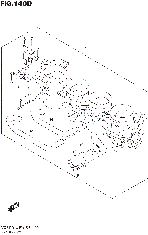 THROTTLE BODY (GSX-S1000AZL8 E28)
