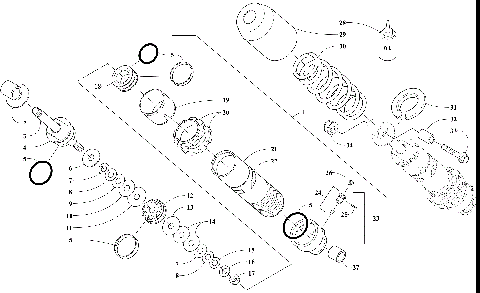 REAR SUSPENSION FRONT ARM SHOCK ABSORBER [107570]
