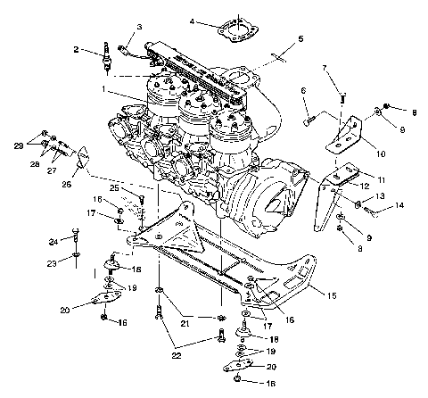 ENGINE MOUNTING SL 750 / B934070 (4924752475011A)