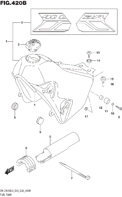 FUEL TANK (DR-Z400SL9 E28)