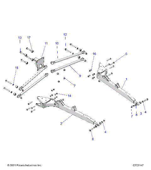 SUSPENSION, REAR CONTROL ARMS - Z25NEE99C4/F4/G4 (C703147)
