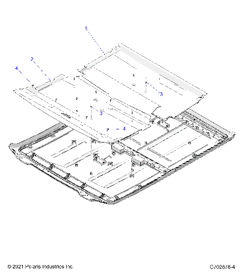 BODY, ROOF LINERS - G24GVK99A/99B (C702878-2)