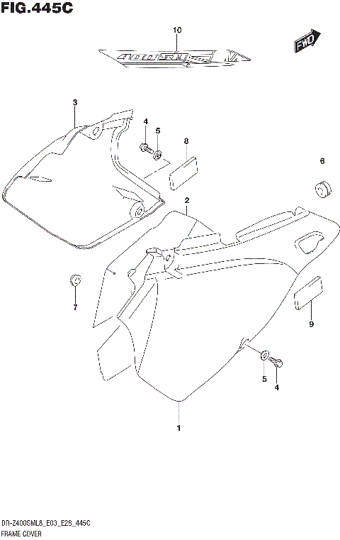FRAME COVER (DR-Z400SML8 E33)